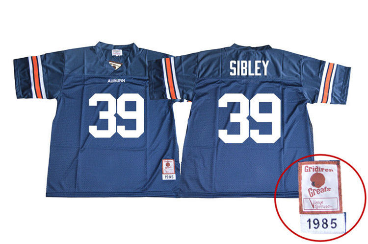 1985 Throwback Youth #39 Conner Sibley Auburn Tigers College Football Jerseys Sale-Navy